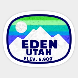 Ski Eden Utah Skiing Winter Sports Snowboarding Sticker